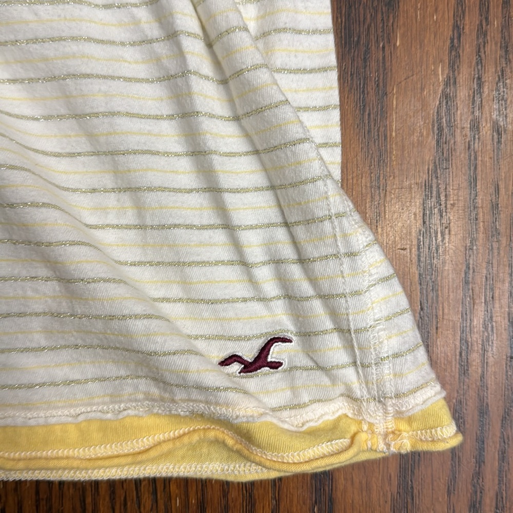 Hollister Floral Babydoll Top-Yellow sz XS - Picture 4 of 5